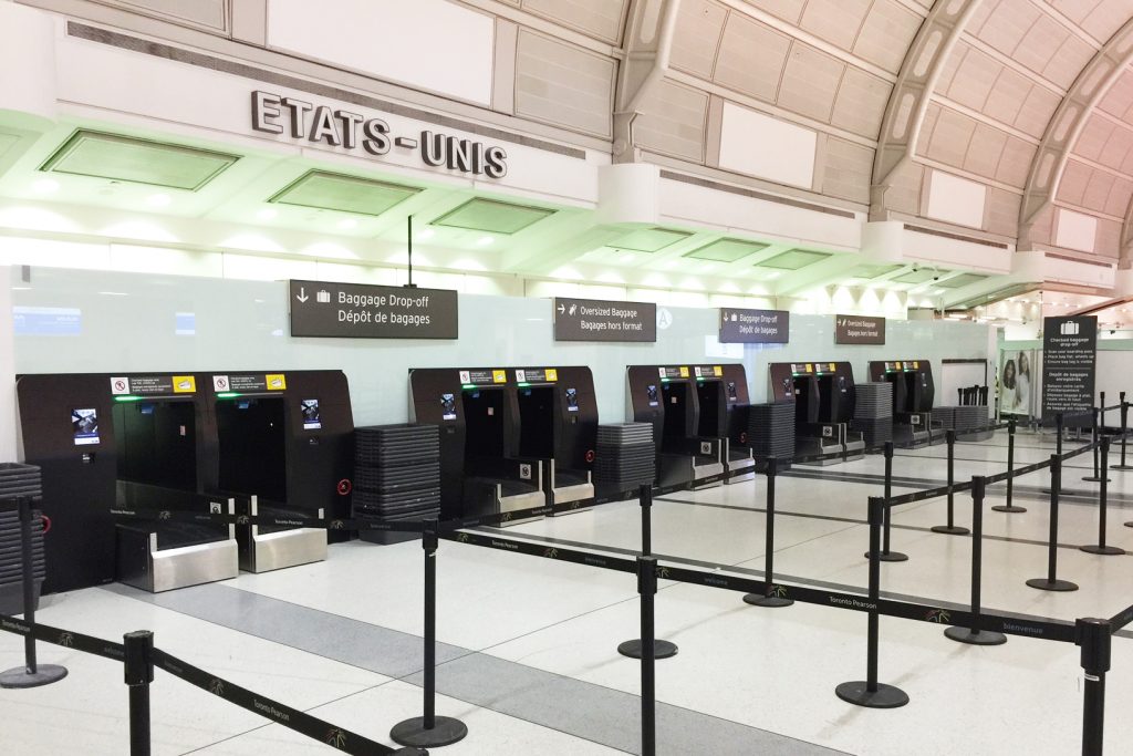 New bag drop terminals at Toronto airport