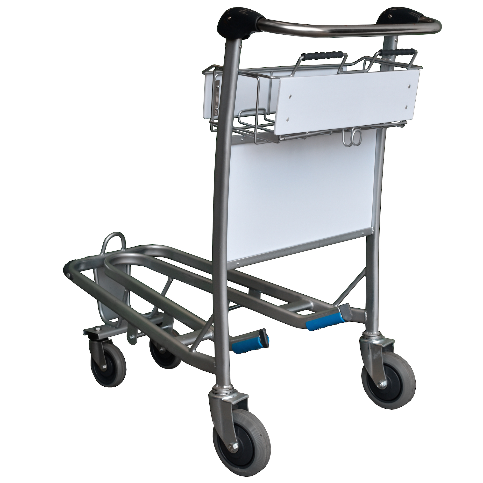 ‘Explorer Range’ Stainless Steel Luggage Trolley 4 Wheels Airport