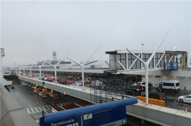 Pedestrian Bridge Removed from LAX Terminal In Prep for Automated ...