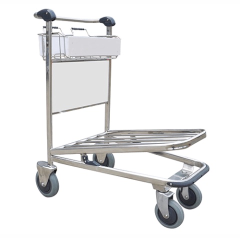kolbe Kammer Jo da 4 Wheel Luggage Trolley - Stainless Steel - Airport Suppliers