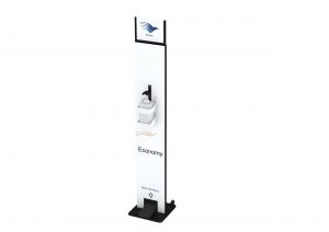 Contactless Floor standing SLIM Hygiene Station - Liquid dispenser