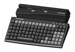 Space saving Check-in Keyboard with OCR reader and MSR