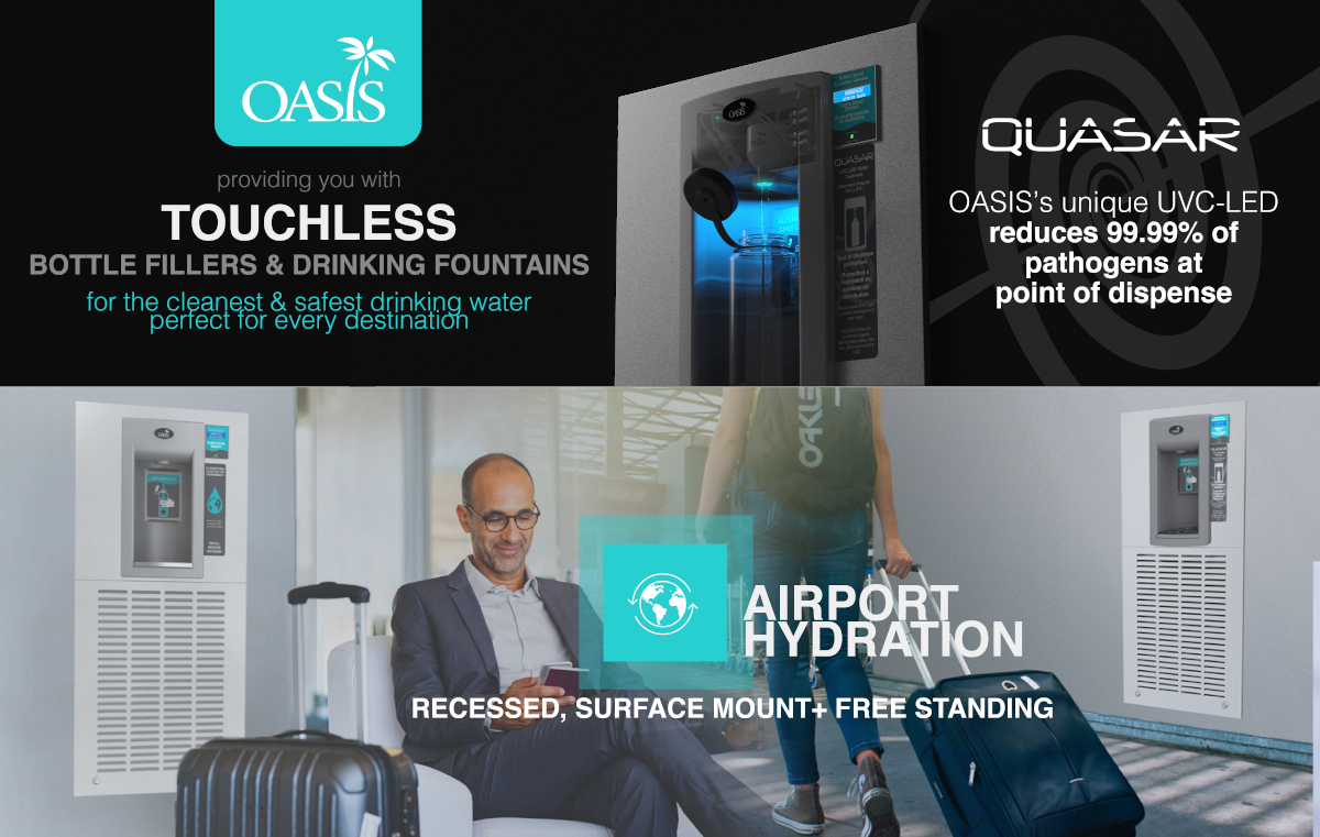 Sustainable & Safe Contactless Hydration Stations For Your Airport