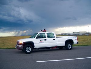 Runway Friction Tester Integrated into a one-ton truck