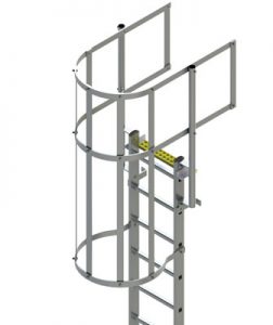 TYPE BL-WG Fixed Ladder with Safety Cage + Guard Rail