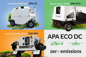 Zero emissions turned on. APA ECO DC for helicopters and business jets.