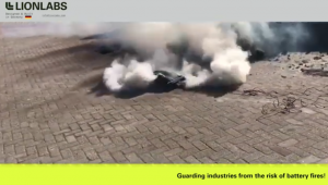 Battery Fire Safety - LionLabs - XBAG Fire Resistant Bag & Extinguisher