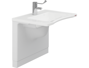 MATRIX MEDIUM Washbasin with Height Adjustment, sink lifter with electric height adjustment