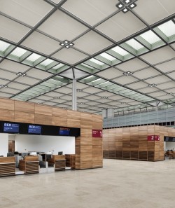 Airport Perforated Metal Ceilings / Raised Floors & Facades / Wall Claddings / Airline Lounges