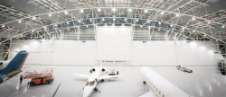 Vertical Lifting Fabric Hangar Doors for Aircraft