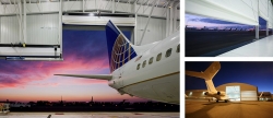 Vertical Lifting Fabric Hangar Doors for Aircraft